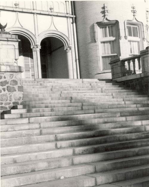 Chateau stairs (exterior) 1959